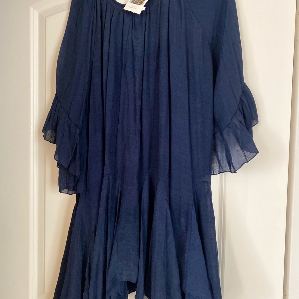 NWT sassy bling Navy Women’s Top/short Dress tunic Size 1XL